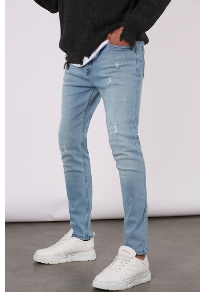Madmext Skinny Fit Buz Mavisi Erkek Jean 5712 Buz Mavisi