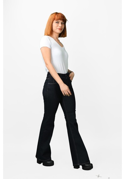 Kadın Çan Paça Kot Pantolon 001