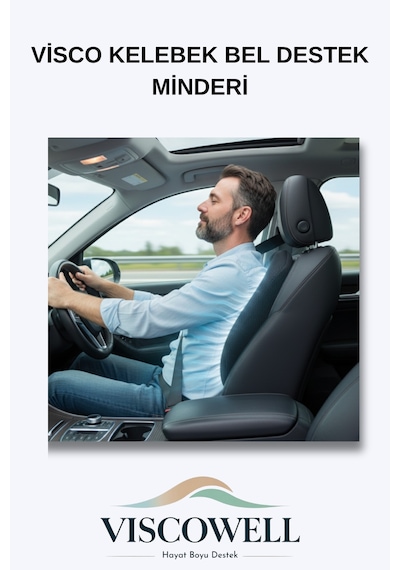 Visco Kelebek Bel Destek Minderi Visco Sırt Minderi Ofis, Ev, Araç Bel Destek Minderi
