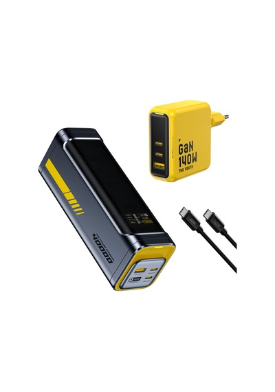 Aohi 40.000 Mah 140w Powerbank, Youth 3 Portlu Şarj Adaptörü