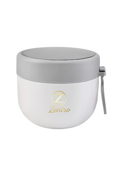 Paslanmaz Çelik Sızdırmaz Kapaklı Yemek & Çorba Termosu 600 Ml Beyaz