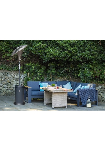 Aygaz Isı Odağı Dış Mekan Isıtıcı X13 Gri Mavi, 13 Kw, Lpg Li, Tekerlekli, Elektrikli Ateşleme Sistemi