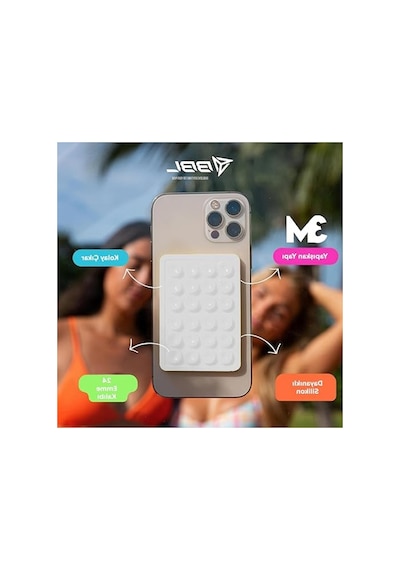 Şeffaf Yapışkanlı Telefon Kılıfı, Vantuzlu Araç Tutucu İle Pratik Kullanım