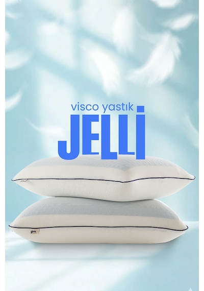 Jelli Ortopedik Visko Yastık - Soğuk Serinletici Jelli Visco Yastık - Soğuk Ortopedik Visko Yastık Beyaz