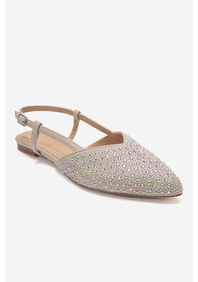 Luvi Shoes Rexton Bej Taşlı Kadın Sandalet