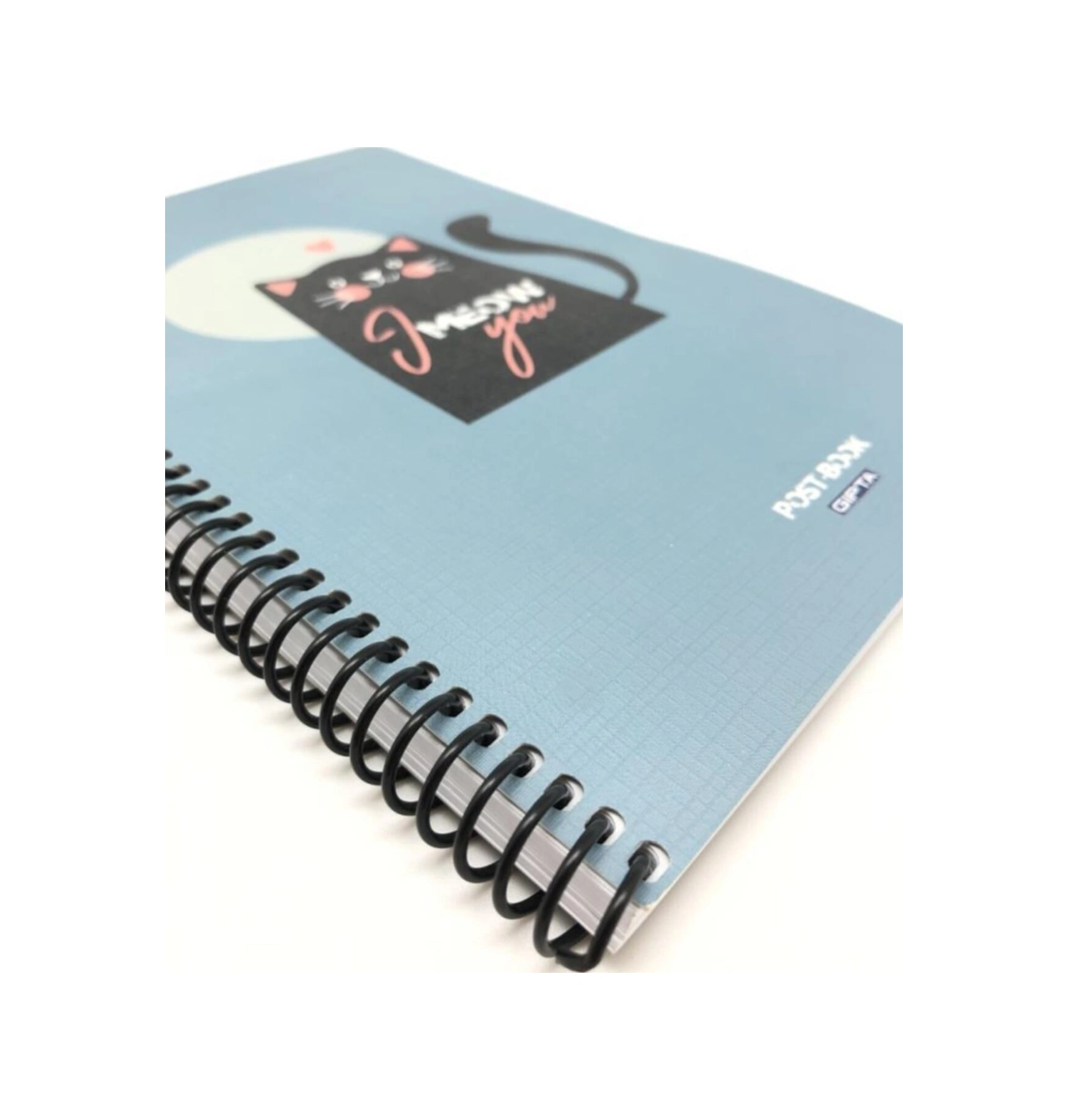 I Meow You 17x24 Sert Kapak 80 Yaprak Kareli Defter 4462 Petrol Mavisi