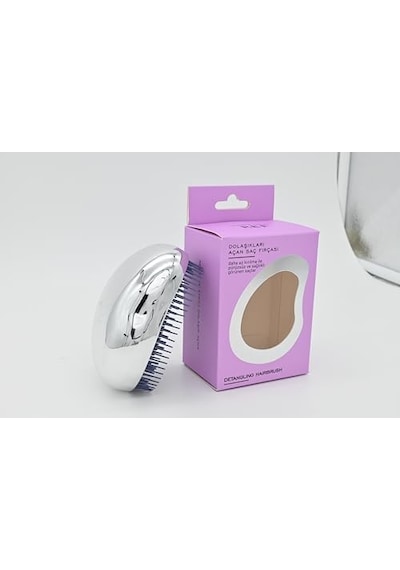 Stockholm - Detangling Brush Silver Colour Dolaşık Açan Tarak Saç Fırçası