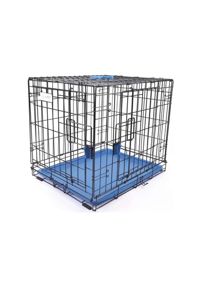 Voyager Köpek Kafesi 2 Kapılı S Mavi 61x46x48cm