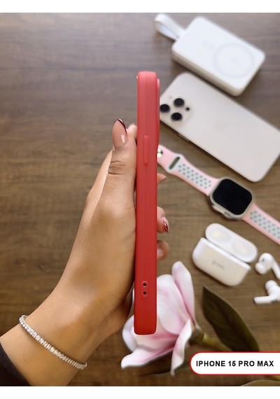 Apple iPhone 15 Pro Max Uyumlu Kamera Korumalı Darbeye Dayanıklı Renk Atmayan Keep Silikon Kılıf Kırmızı Apple iPhone 15 Pro Max Uyumlu Kamera Korumalı Darbeye Dayanıklı Renk Atmayan Keep Silikon Kılıf Kırmızı