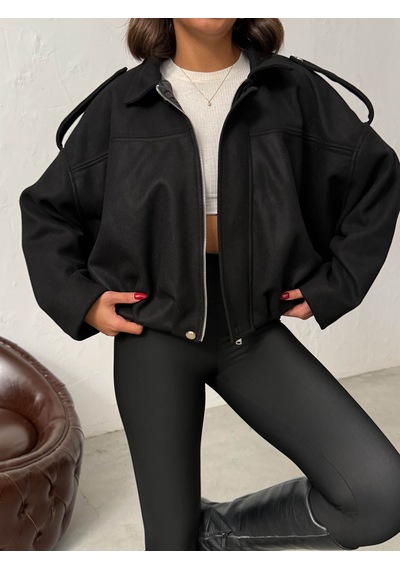 Verymoda Kaşe Mont F2047 Siyah