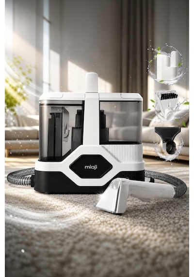 Mioji CN5 1200W 22000Pa Halı, Koltuk, Döşeme Yıkama Makinesi Beyaz Beyaz