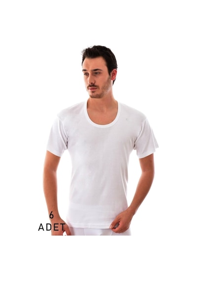 Tutku 6'lı Paket 0103 Açık Yaka Erkek Fanila 001