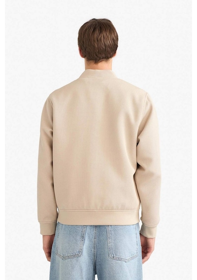 Defacto Regular Fit Kolej Yaka Çıtçıtlı Bomber Mont F5096ax25aubg359 Bej