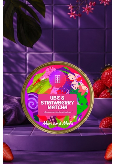 Ube Strawberry Matcha - Çilekli Superfood Ube Matcha Tozu 25 G