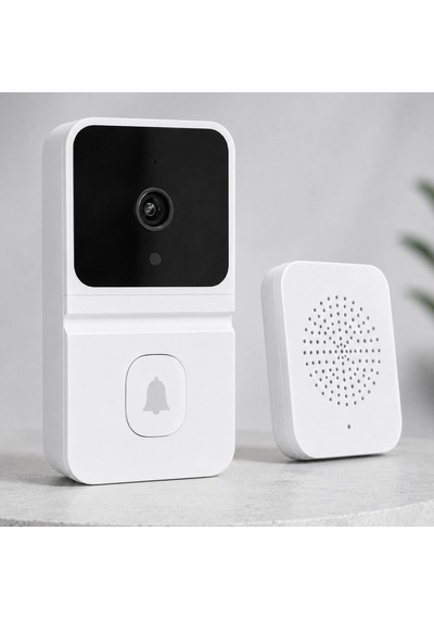 Hd Görüntülü Akıllı Wi-fi Kapı Zili Beyaz Çift Yönlü Sesli Kamera Sistemi