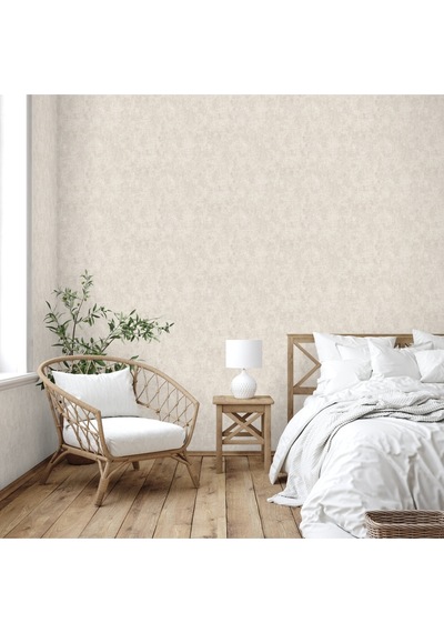 Adawall Muse Koleksiyonu- 25105-2 Açık Bej Textile Dokulu Duvar Kağıdı 1.06x15.6m, 16.5m²