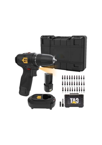 12 Volt Çift Akülü Kömürsüz Darbeli Matkap + 32 Parça Aksesuar Seti