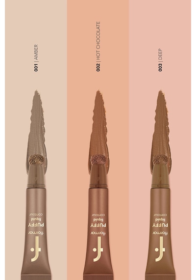 Flormar Puffy Liquid Hafif Yapılı & Sünger Aplikatörlü Yoğunluğu Ayarlanabilir Likit Kontür 003 Deep