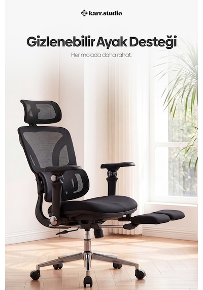 Braga Ergonomik Çalışma Koltuğu - Siyah