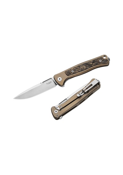 Lionsteel Emmet Em01 Br Stonewashed Magnacut Bronze Titanium Gold Carbon Fiber Kamp Çakı Bronz
