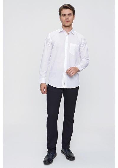İmza Beyaz Uzun Kollu Sert Yaka Cepli Pamuklu Basic Comfort Fit Rahat Kesim Gömlek 1004240051-beyaz Beyaz İmza Beyaz Uzun Kollu Sert Yaka Cepli Pamuklu Basic Comfort Fit Rahat Kesim Gömlek 1004240051-beyaz Beyaz