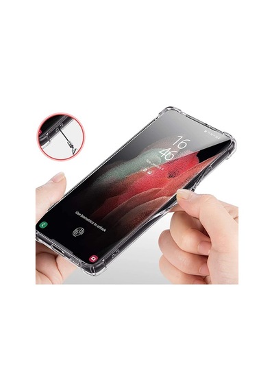 Sm Galaxy Uyumlu S21 Ultra - S30 Ultra Shockproof Darbe Emici Silikon Kılıf- 5775 Şeffaf