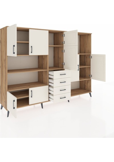Hyperion Dolap 10 Raflı 4 Çekmeceli 8 Kapaklı 220x44x163 Çam-ayta Çam-aytaşı Hyperion Dolap 10 Raflı 4 Çekmeceli 8 Kapaklı 220x44x163 Çam-ayta Çam-aytaşı