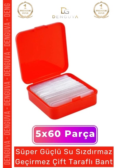 Süper Güçlü Yapışkan Kolay Çıkarılabilir Çok Amaçlı 60 Parça Çift Taraflı Şeffaf Bant 5 Adet