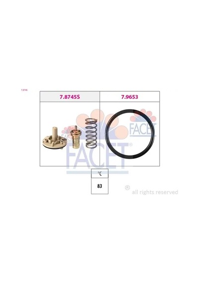 Vw Golf 5 Termostat 1.4 Tsi 2007-2008 Caxa Facet 78745