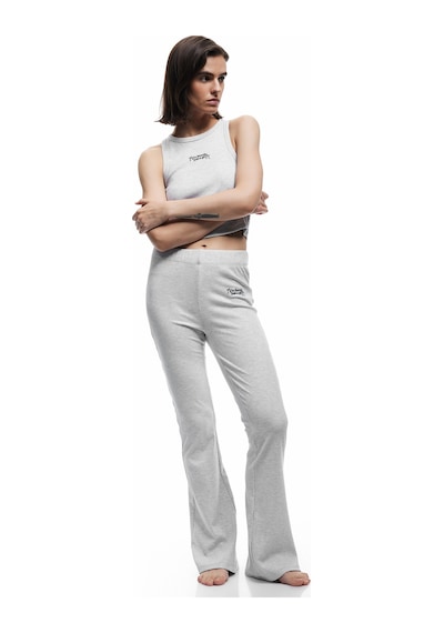 Koton Normal Bel Dar Kesim İşleme Detaylı Ribanalı Pijama Altı Gri Melanj 5slk40188mk Gri Melanj