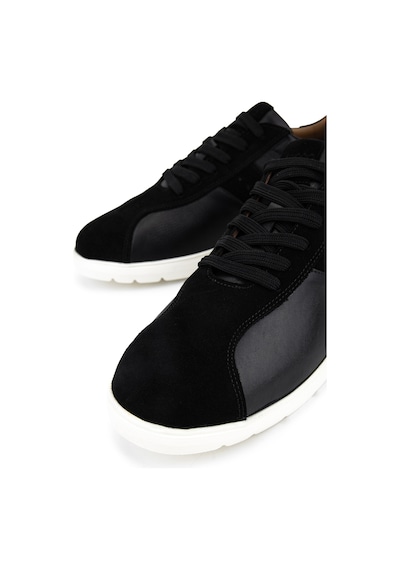 Tamer Tanca Erkek Hakiki Deri Siyah Sneakers & Spor Ayakkabı 1206 2026 Erk Ayk Y26 Sıyah Dr/suet