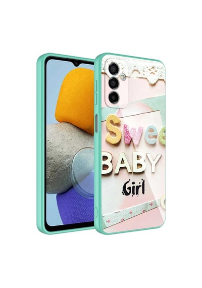 Samsung Uyumlu Galaxy M23 Kılıf Kamera Korumalı Desenli Sert Silikon Zore Epoksi Kapak NO5