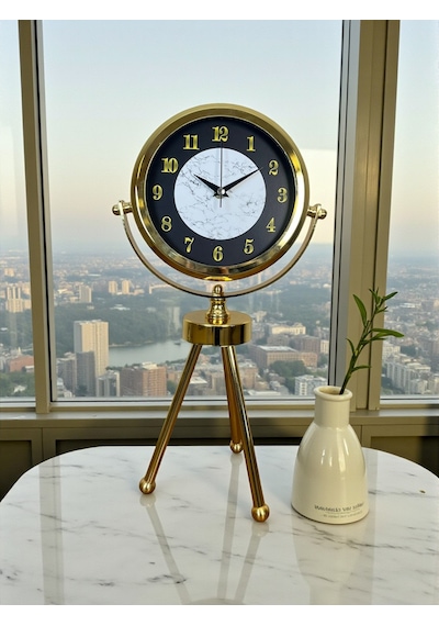 Büro Ev Ofis Hediyesi İçin Golden Prestij Üç Ayaklı Model Masa Saati Diğer