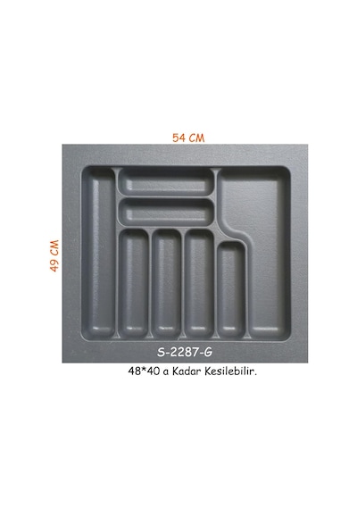 Starax Kaşıklık 49x54 60'Lık Modül Gri