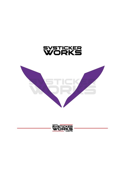 Honda Activa S Far Sticker Şeffaf Folyo Mor