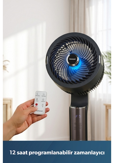 Homend Fanomen 9014h Uzaktan Kumandalı Led Işıklı Vantilatör