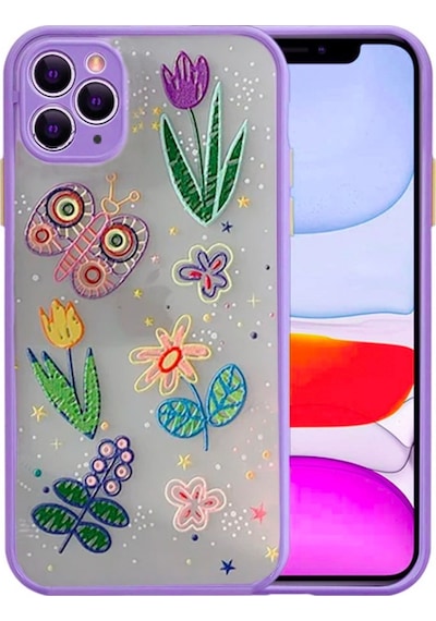Apple Uyumlu iPhone 11 Pro 5.8Inç Kamera Korumali Çiçek Desenli Silikon Kilif 249192911 - Renk / Desenli 4