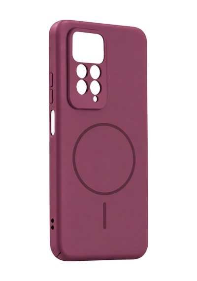 Xiaomi Redmi Note 11 Pro Mika Pc Magsafe Kapak - Bordo Çok Renkli