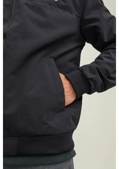 Jack & Jones Jjerush Hood Bomber Erkek Mont Siyah