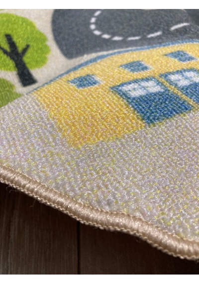 Merinos Halı Daire Halı Kaymaz Tabanlı İnce 150x150 Ebatında 3mm