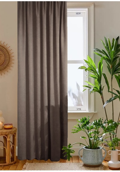 Home Color Home Kahverengi Petek Kadife Dokulu Fon Perde Düz Dikişli Ekstrafor Büzgü 1. Sınıf Kalite Kahverengi