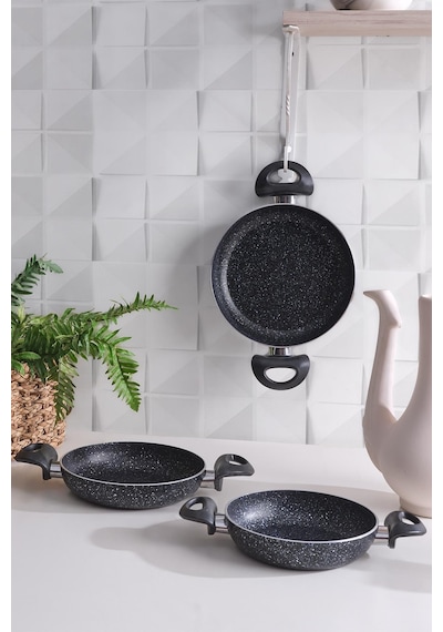Sanat Sahan Seti Granit 3lü Sahan Tavası 18-20-22 Cm