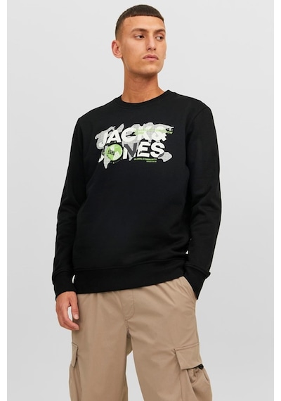 Jack & Jones Jack&jones Jcodust Sweat Crew Neck Siyah 001