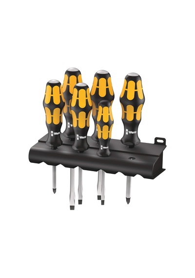 Wera Tornavida Seti 932/6 Kraftform Plus: Keski Tornavida+ Raf, 6 Parça, 05018282001