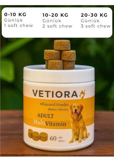 Köpekler İçin Multivitamin Güçlü Bağışıklık Ve Sağlıklı Tüyler İçin Ödül Maması Formunda, 150 Gr
