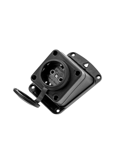 Byes 1/16a 220v Monofaze Kauçuk Tekli Eğik Duvar Priz 5 Adet