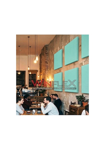 60x60cm - Akustik Kumaş Kaplı Panel Su Yeşil
