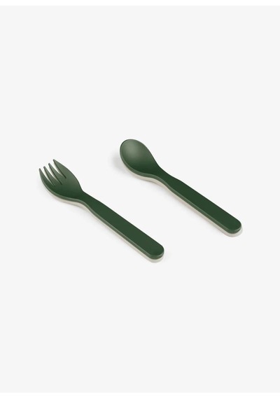 Citron Bio-based 2'li Çatal Kaşık Takımı Ve Kutusu - Green - Cream 1196953