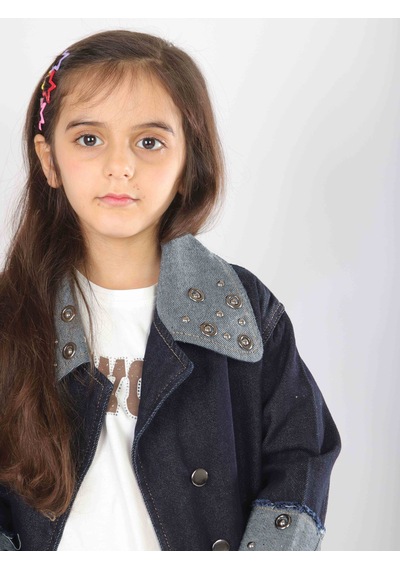Xo Kids Kız Çocuk 3lü Alt Üst Kombin Takmı 4-13 Yaş Set0478 Mavi