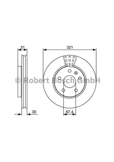 Bosch 0986479544 Ön Fren Diski Havalı 17ınch Insignia Opel
